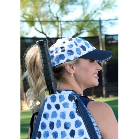 Glove It Birdie Blue Cap Women OS Crisscross Strap Detail Outdoor Athleisure NEW - Picture 7 of 7